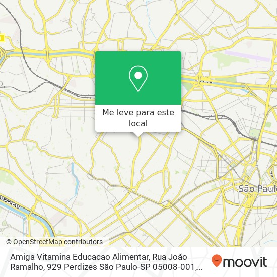 Amiga Vitamina Educacao Alimentar, Rua João Ramalho, 929 Perdizes São Paulo-SP 05008-001 mapa