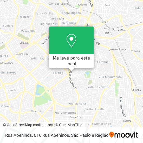 Rua Apeninos, 616,Rua Apeninos mapa