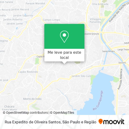 Rua Expedito de Oliveira Santos mapa