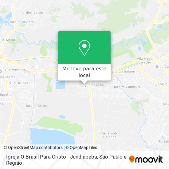 Igreja O Brasil Para Cristo - Jundiapeba mapa