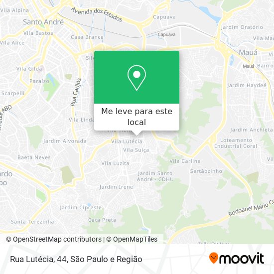 Rua Lutécia, 44 mapa