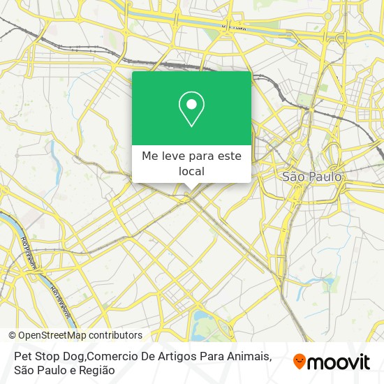 Pet Stop Dog,Comercio De Artigos Para Animais mapa
