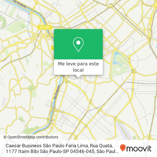 Caesar Business São Paulo Faria Lima, Rua Quatá, 1177 Itaim Bibi São Paulo-SP 04546-045 mapa