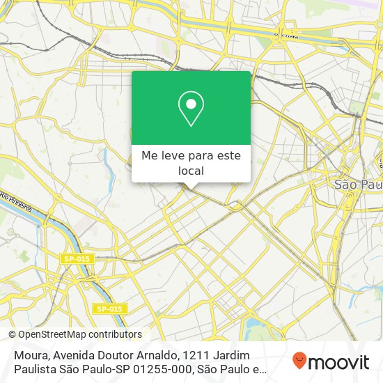 Moura, Avenida Doutor Arnaldo, 1211 Jardim Paulista São Paulo-SP 01255-000 mapa