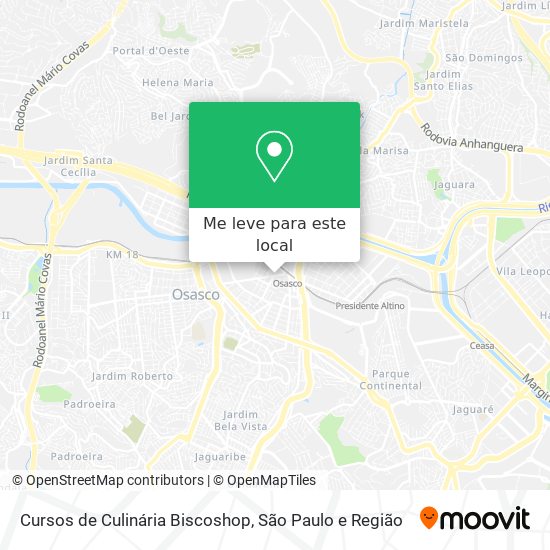 Cursos de Culinária Biscoshop mapa