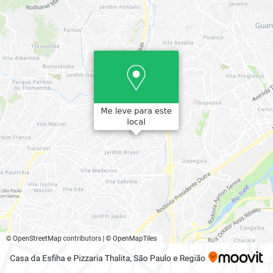 Casa da Esfiha e Pizzaria Thalita mapa