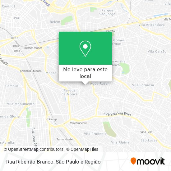 Rua Ribeirão Branco mapa