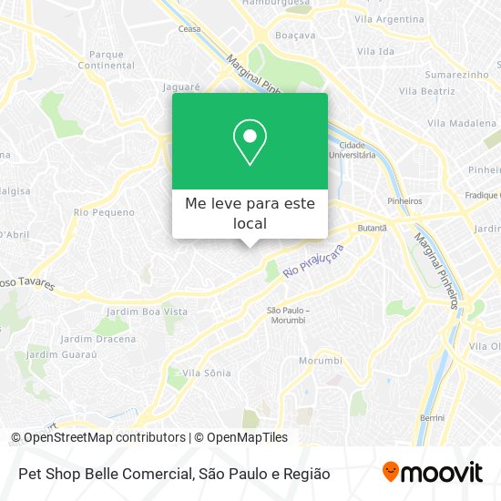 Pet Shop Belle Comercial mapa