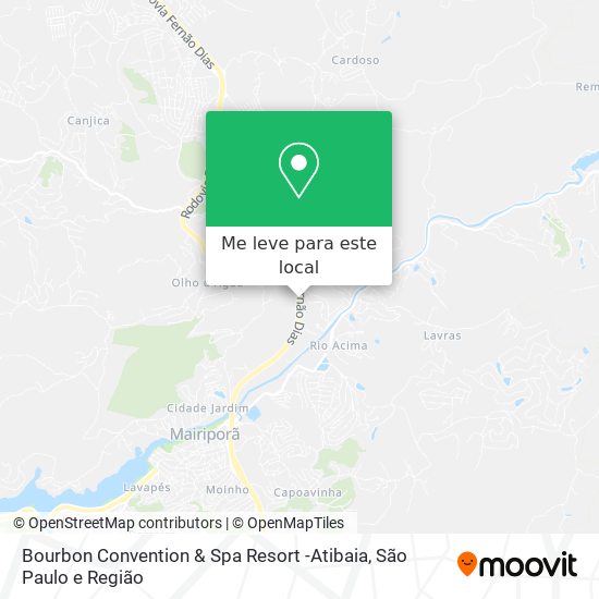 Bourbon Convention & Spa Resort -Atibaia mapa