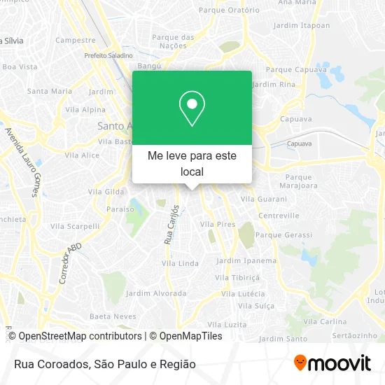 Rua Coroados mapa