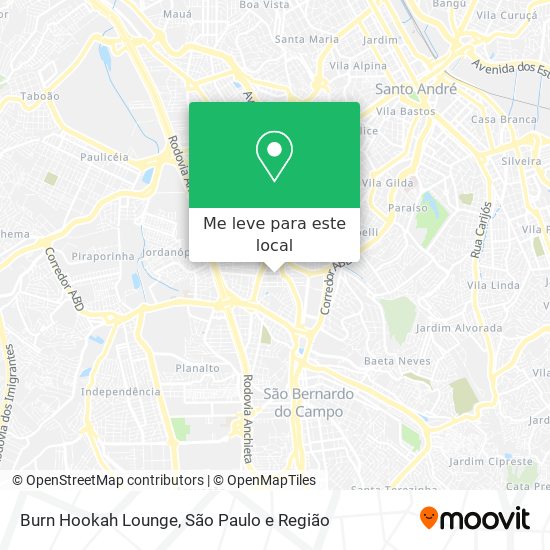 Burn Hookah Lounge mapa