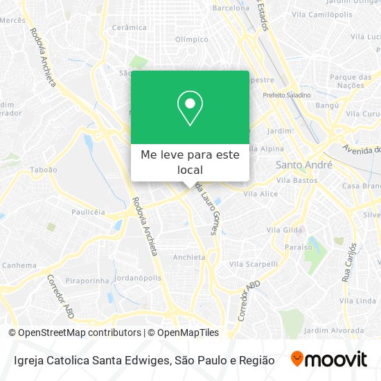 Igreja Catolica Santa Edwiges mapa