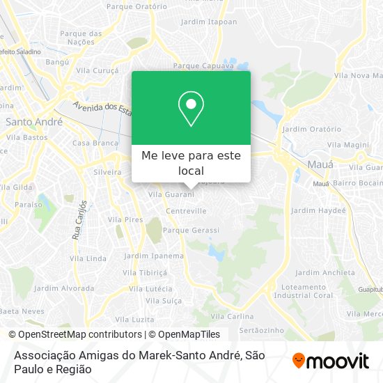 Associação Amigas do Marek-Santo André mapa