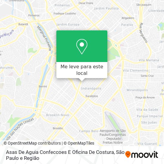 Asas De Aguia Confeccoes E Oficina De Costura mapa