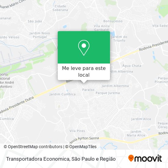 Transportadora Economica mapa