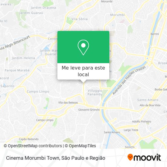 Cinema Morumbi Town mapa