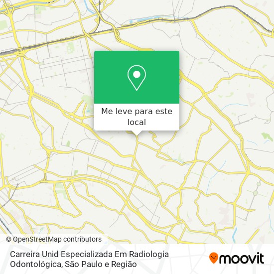 Carreira Unid Especializada Em Radiologia Odontológica mapa