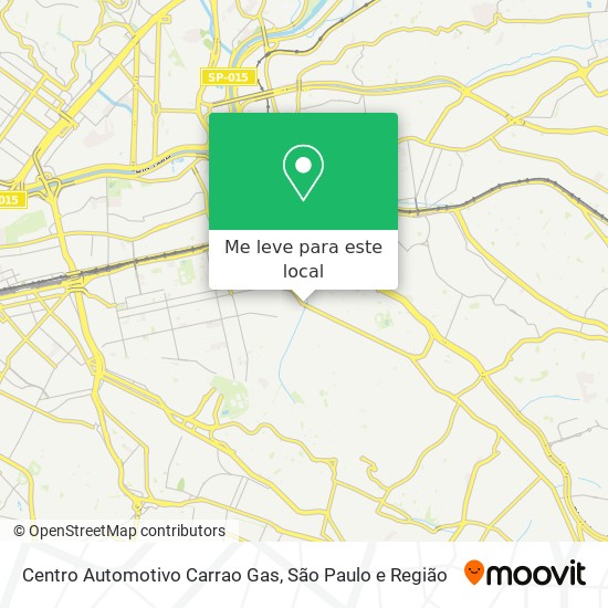 Centro Automotivo Carrao Gas mapa