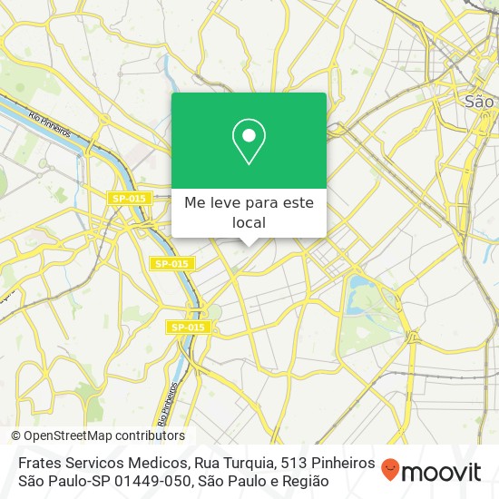 Frates Servicos Medicos, Rua Turquia, 513 Pinheiros São Paulo-SP 01449-050 mapa