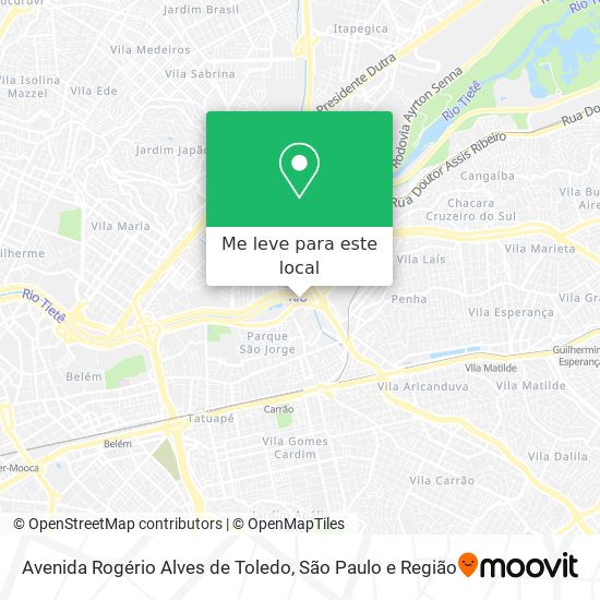 Avenida Rogério Alves de Toledo mapa