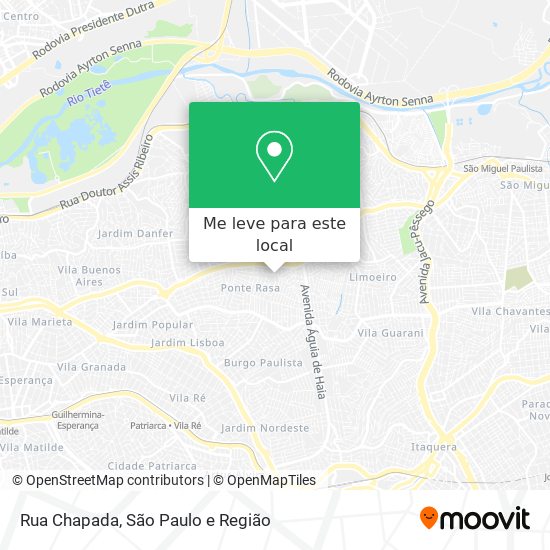 Rua Chapada mapa