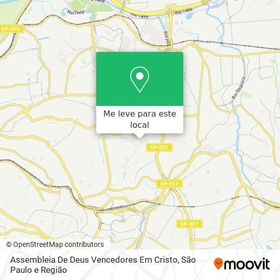 Assembleia De Deus Vencedores Em Cristo mapa