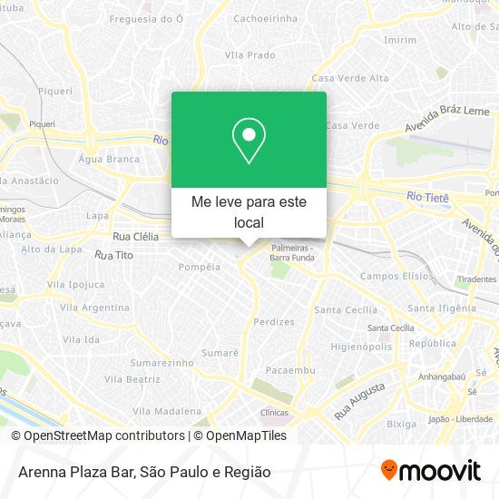 Arenna Plaza Bar mapa