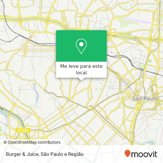Burger & Juice, Rua Caiubí, 168 Perdizes São Paulo-SP 05010-000 mapa