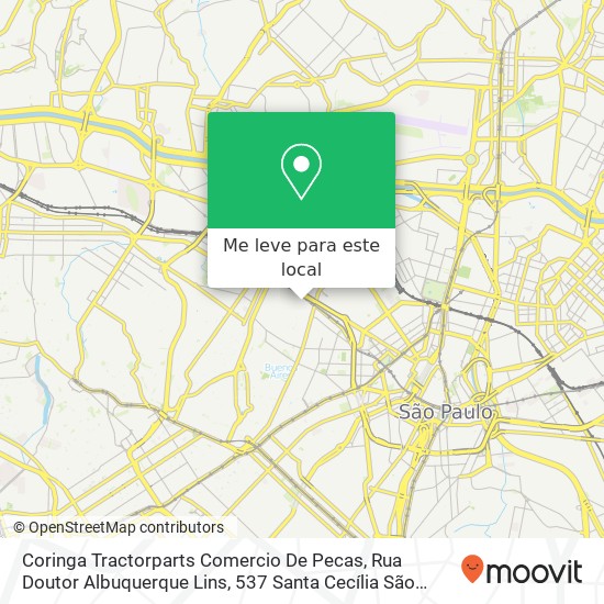 Coringa Tractorparts Comercio De Pecas, Rua Doutor Albuquerque Lins, 537 Santa Cecília São Paulo-SP 01230-000 mapa