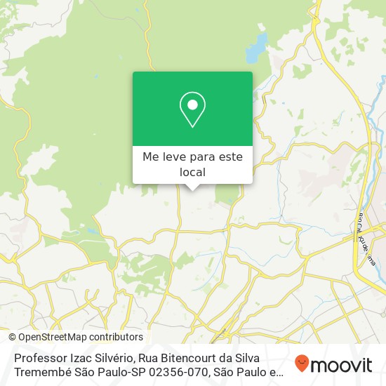 Professor Izac Silvério, Rua Bitencourt da Silva Tremembé São Paulo-SP 02356-070 mapa