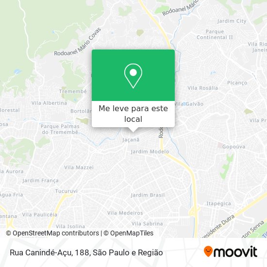 Rua Canindé-Açu, 188 mapa