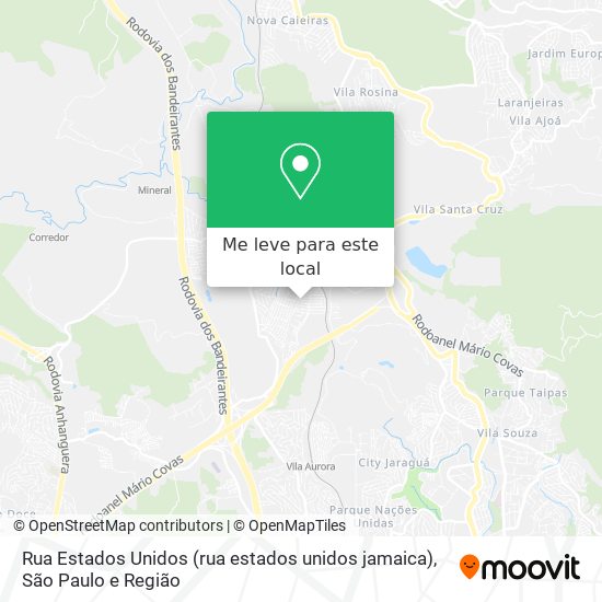 Rua Estados Unidos (rua estados unidos jamaica) mapa