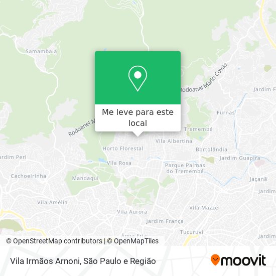 Vila Irmãos Arnoni mapa