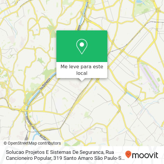 Solucao Projetos E Sistemas De Seguranca, Rua Cancioneiro Popular, 319 Santo Amaro São Paulo-SP 04710-000 mapa
