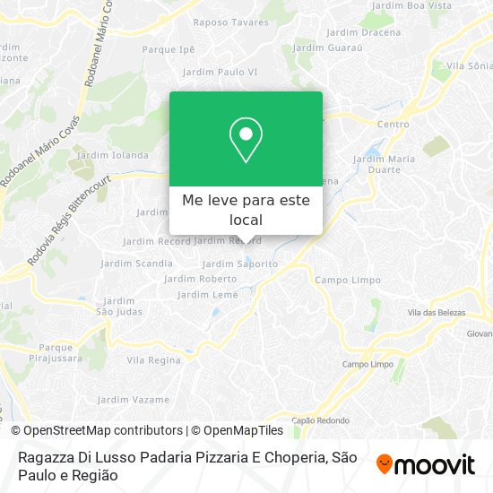 Ragazza Di Lusso Padaria Pizzaria E Choperia mapa