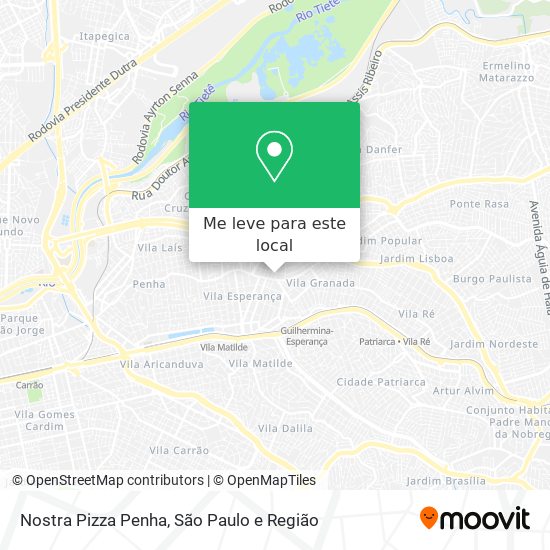 Nostra Pizza Penha mapa
