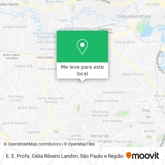 E. E. Profa. Célia Ribeiro Landim mapa