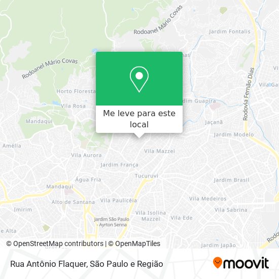 Rua Antônio Flaquer mapa