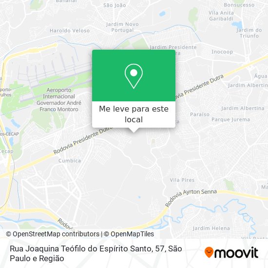 Rua Joaquina Teófilo do Espírito Santo, 57 mapa