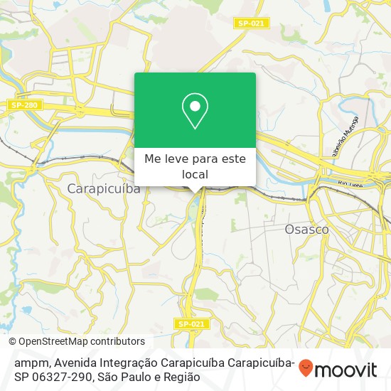 ampm, Avenida Integração Carapicuíba Carapicuíba-SP 06327-290 mapa