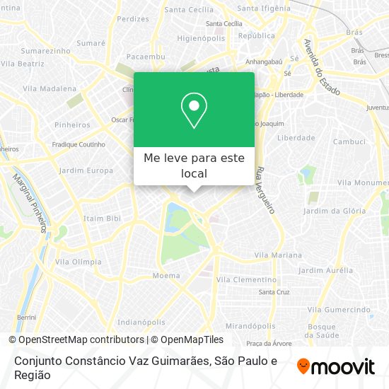 Conjunto Constâncio Vaz Guimarães mapa