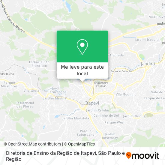 Diretoria de Ensino da Região de Itapevi mapa