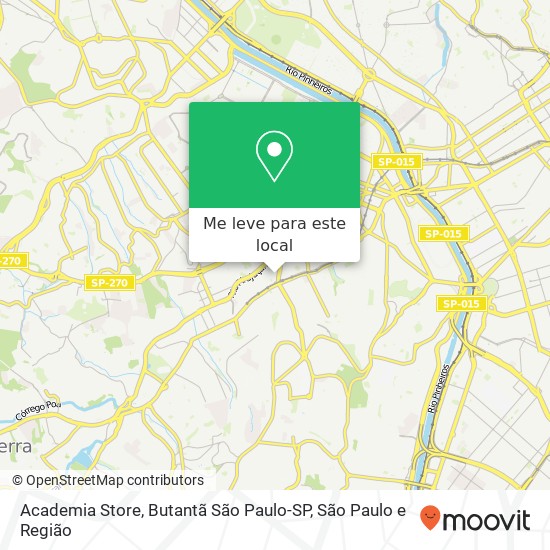 Academia Store, Butantã São Paulo-SP mapa