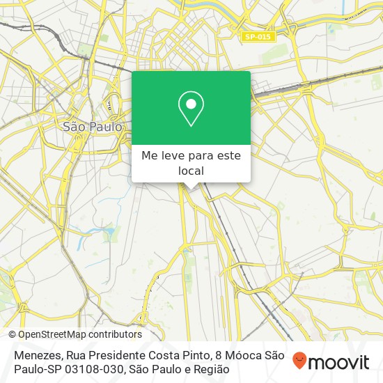 Menezes, Rua Presidente Costa Pinto, 8 Móoca São Paulo-SP 03108-030 mapa