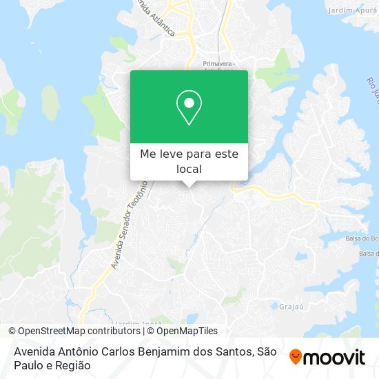 Avenida Antônio Carlos Benjamim dos Santos mapa