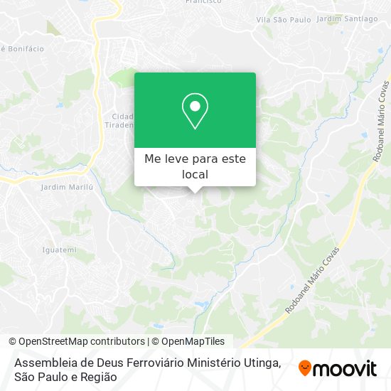 Assembleia de Deus Ferroviário Ministério Utinga mapa