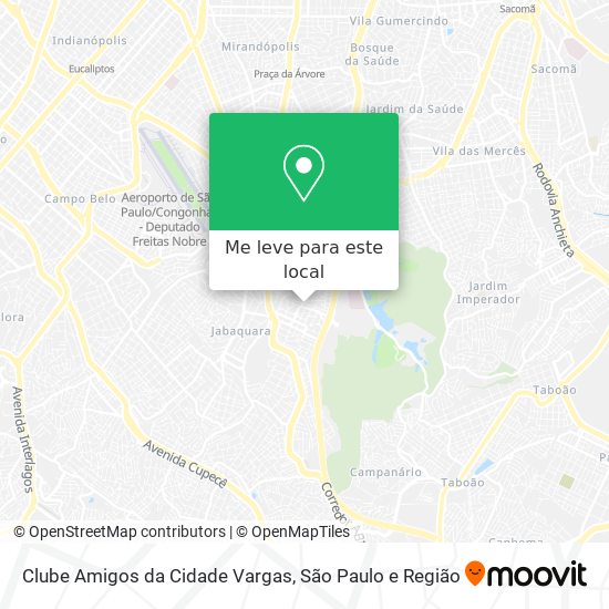 Clube Amigos da Cidade Vargas mapa