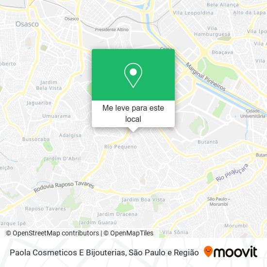 Paola Cosmeticos E Bijouterias mapa