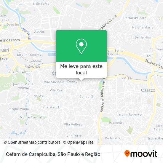 Cefam de Carapicuiba mapa