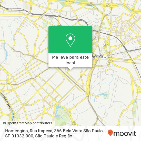 Homeogino, Rua Itapeva, 366 Bela Vista São Paulo-SP 01332-000 mapa